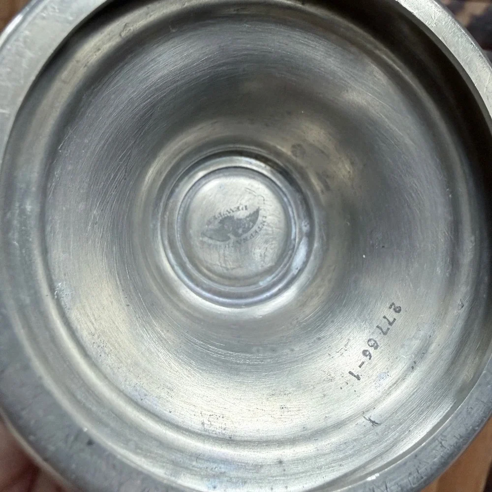 International Silver Pewter Vase Home Decor Silver Excellent Flared 277 66-1